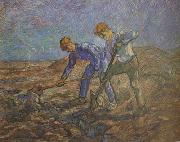 Two Peasants Digging (nn04) Vincent Van Gogh